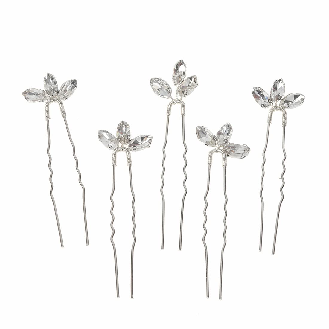 Prosy Bride Wedding Hair Pins Gold Bridal Crystal Hair Clips Rhinestones Headpieces for Women and Girls (Pack of 5) - Image 2