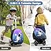Baotree 2-in-1 Ride-On Scooter Suitcase, Scooter Luggage for Kids Ages 5-12, Foldable & Lightweight Carry with LED Light-Up Wheels