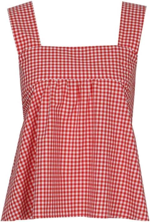 KOSUSANILL Y2k Gingham Tank Top Women Sleeveless Backless Square Neck Ruffle Peplum Babydoll Camisole Going Out Cami Blouse - Image 5