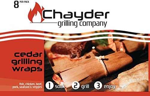 Now: Best Cedar Grilling Wraps for Grill or Oven, Grilling Papers Cook Salmon, Chicken, Vegetables, Fish and Meats Perfectly Moist, Twine and Recipe Download Included.
