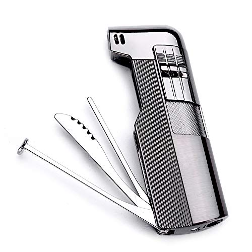 Katzs Tobacco Pipe Lighter & Czech Pipe Tools - All in One - Soft Flame (Gun Metal)
