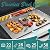GRILL DEPOTS 4-Burner Propane Gas Grill Griddle Combo – 40,000 BTU BBQ Grill with Lid, Stainless Steel Plancha & Cast Iron Cooking Grids, Foldable Side Tables – Outdoor Backyard