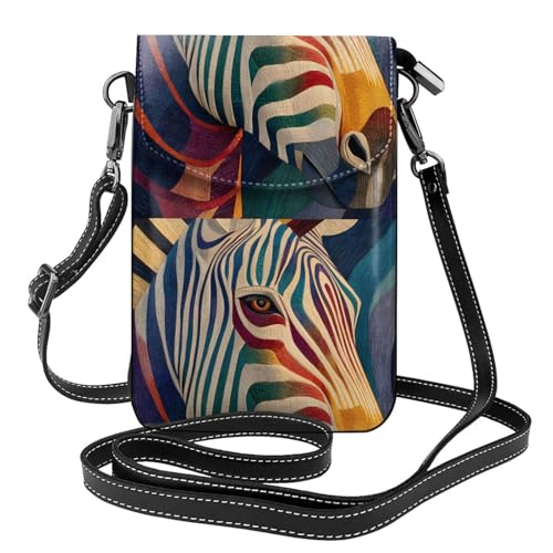 Petit sac à bandoulière abstrait femme en cuir durable chic
