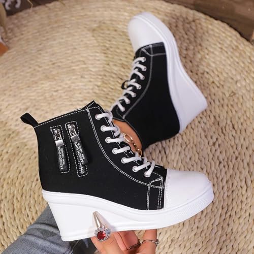 Baskets à plateforme contre la fatigue plantaire, chaussures décontractées à talon épais