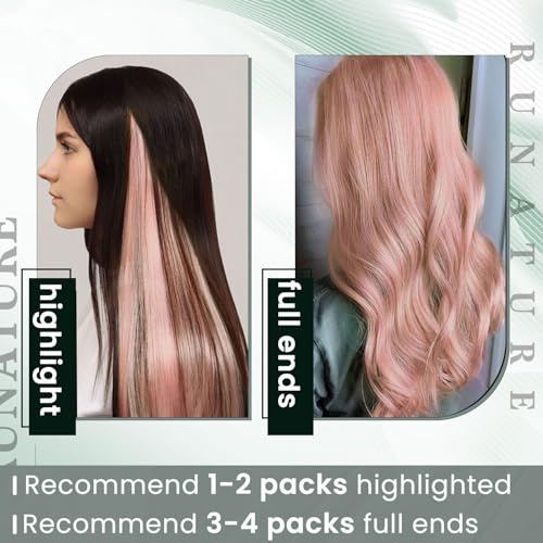 RUNATURE U Tip pink Hair Extensions Human Hair Keratina U Tipped pink Hair Extensions Real Human Hair 16 Inch 20 Gram - Image 2