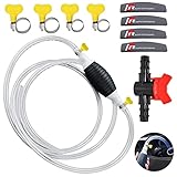 Benzinpumpe, DINSONG Manuelle Kraftstoffförderpumpe mit 3M PVC-Rohren, Benzin-Handpumpe, manuelle Wasserpumpe, Benzin-Handpumpen-Siphon für Auto