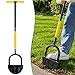 Laaorr Lawn Edger,Garden Edging Tool with Saw-Tooth Half Moon Edger Soft T-Grip Edging Tool for Garden Borders Grass Lawn Edge Cutter