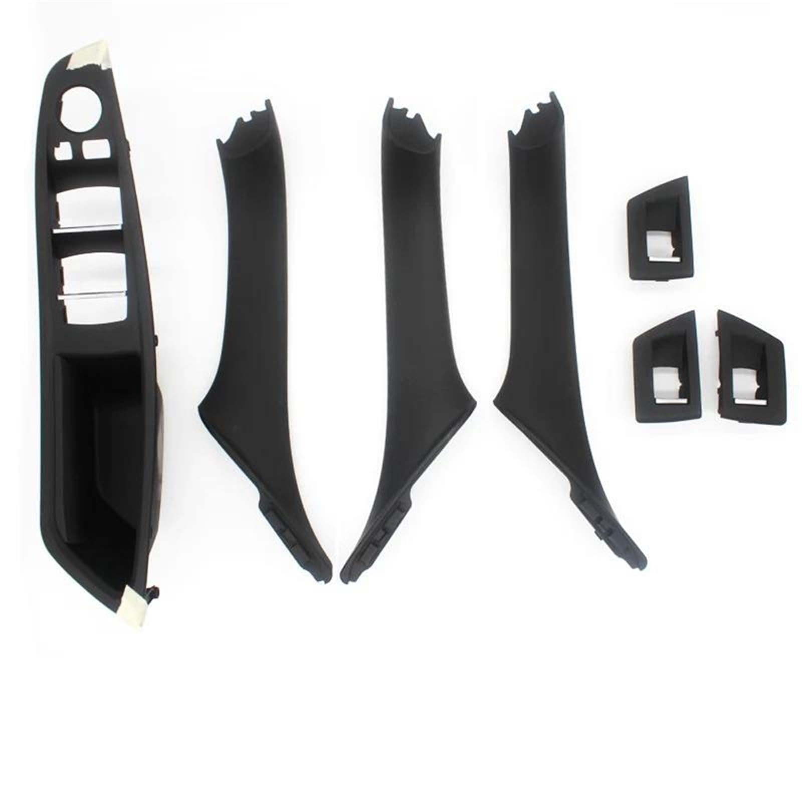 LVXVMOZEOK Interior Door Handle Armrest for 5 Serie for F10 for F11 for 520 for 525 Right Hand Drive RHD Car Interior Door Handle Inner Panel Pull Trim(7pcs Black)