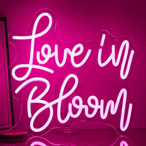 Love In Bloom Neon Sign for Wall Decor Letter Neon...