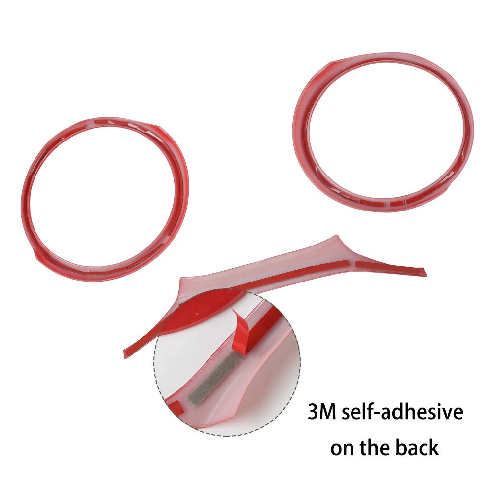 Voodonala Red Dashboard Trim Ineer Accessorie for 2018 Jeep Wrangler JL