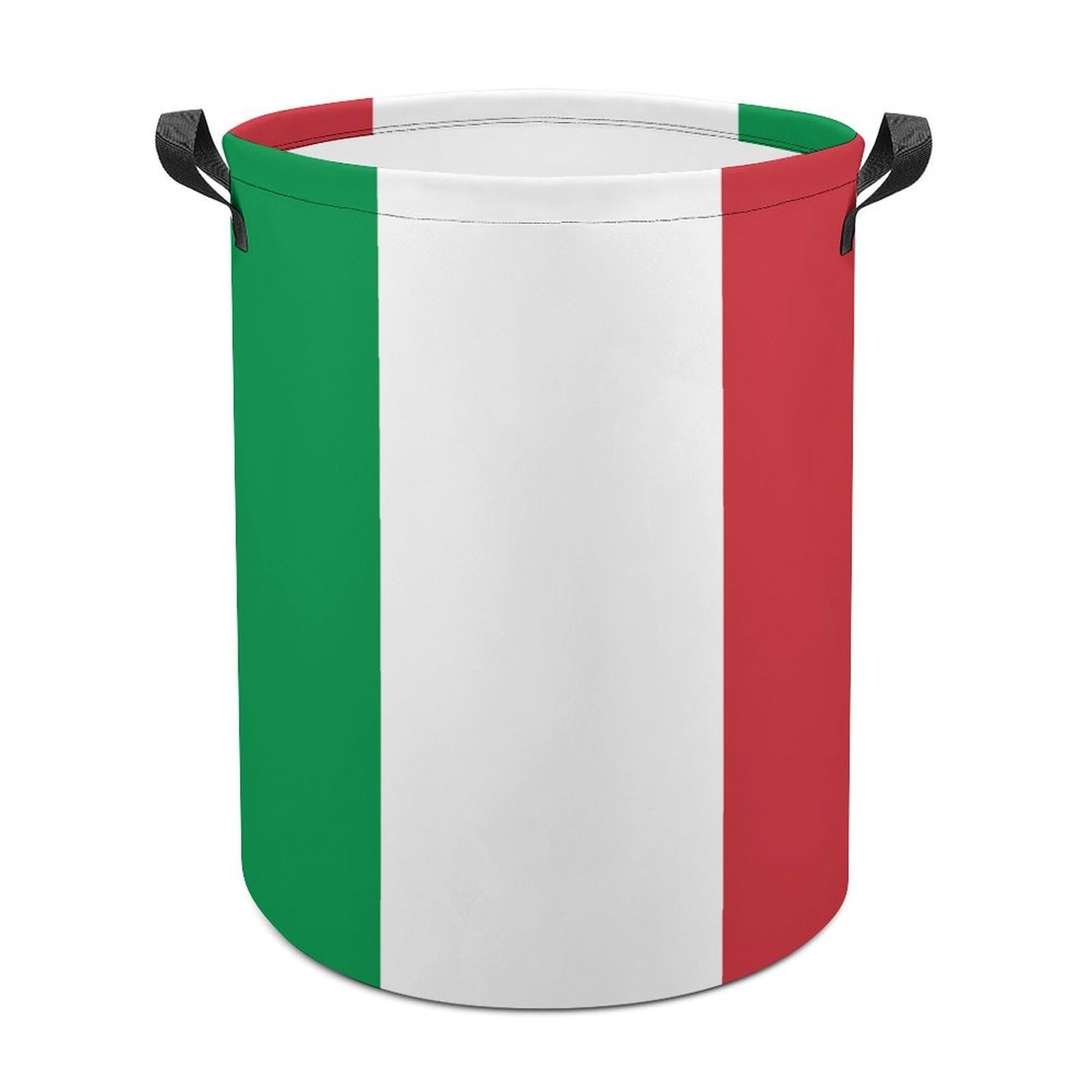 MHYRAC Laundry Hamper, Italy Flag Laundry Basket, Washing Basket with Handle