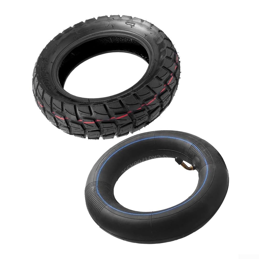 Honseadek Ensemble de pneus pour scooter électrique KuKirin G2, 25,4 cm 80/65 6 Chambre à air et pneu extérieur 255x80, pneus en caoutchouc auto-réparables avec