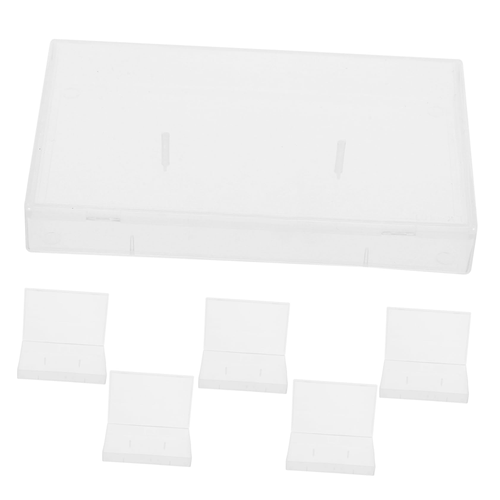 Ciieeo 6Pcs Clear Plastic Cassette Tape Storage Boxes Audio Cassette Organization Dust Protection Easy Transport for Tapes Versatile Storage for Home Travel