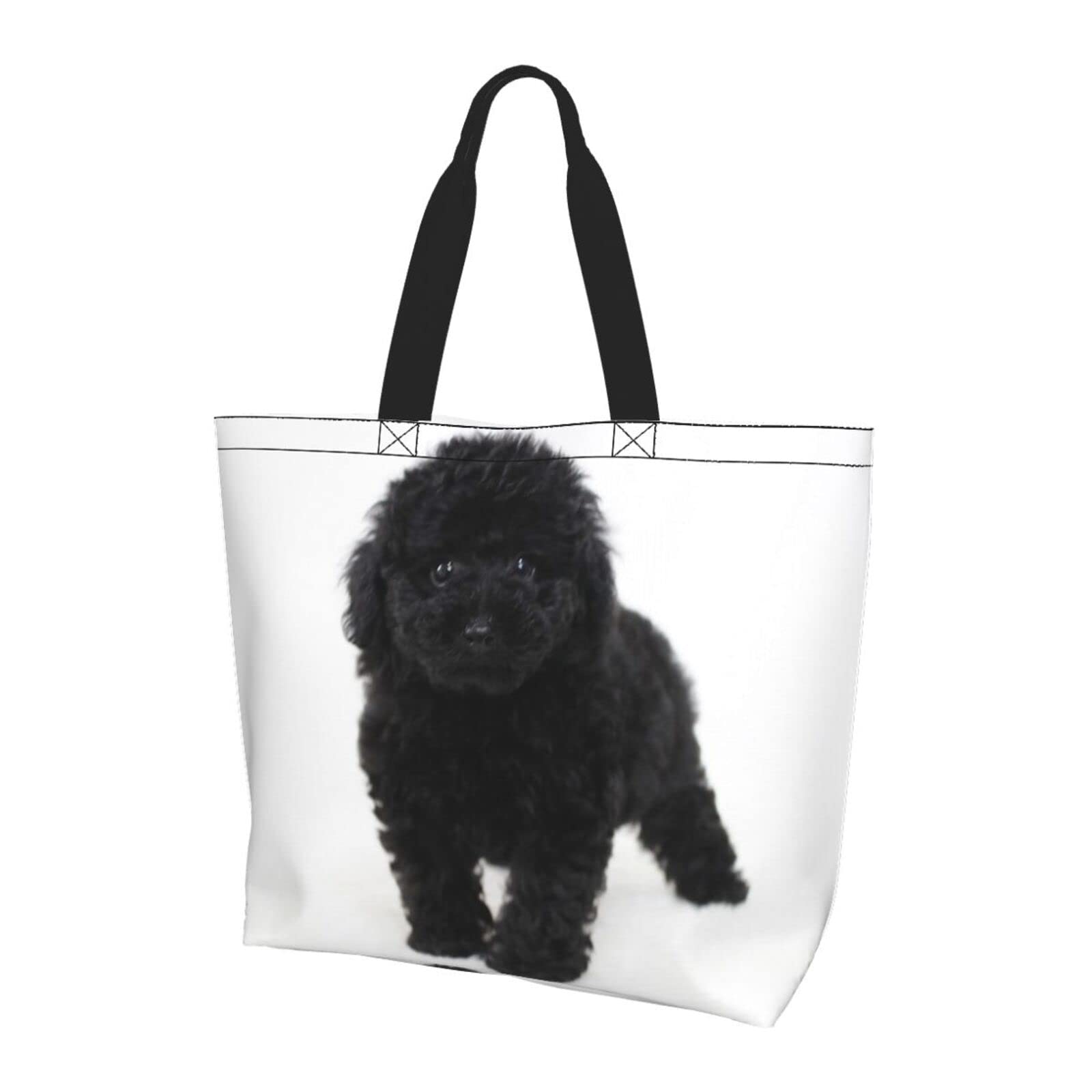 Amazon.co.jp: ブラック トイプードル エコバッグ コンビニバッグ  