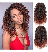 16inch Goddess Locs Crochet Hair 6packs Faux Locs Crochet Hair with Curly Ends River Locs Crochet...