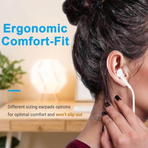 Image of ZORBES 2 Pack Type C Wired Earphones, USB C Headphones in Ear Earphones with DAC Chip Microphone Volume Control for Smartphones Tablets Travel and Daily Use