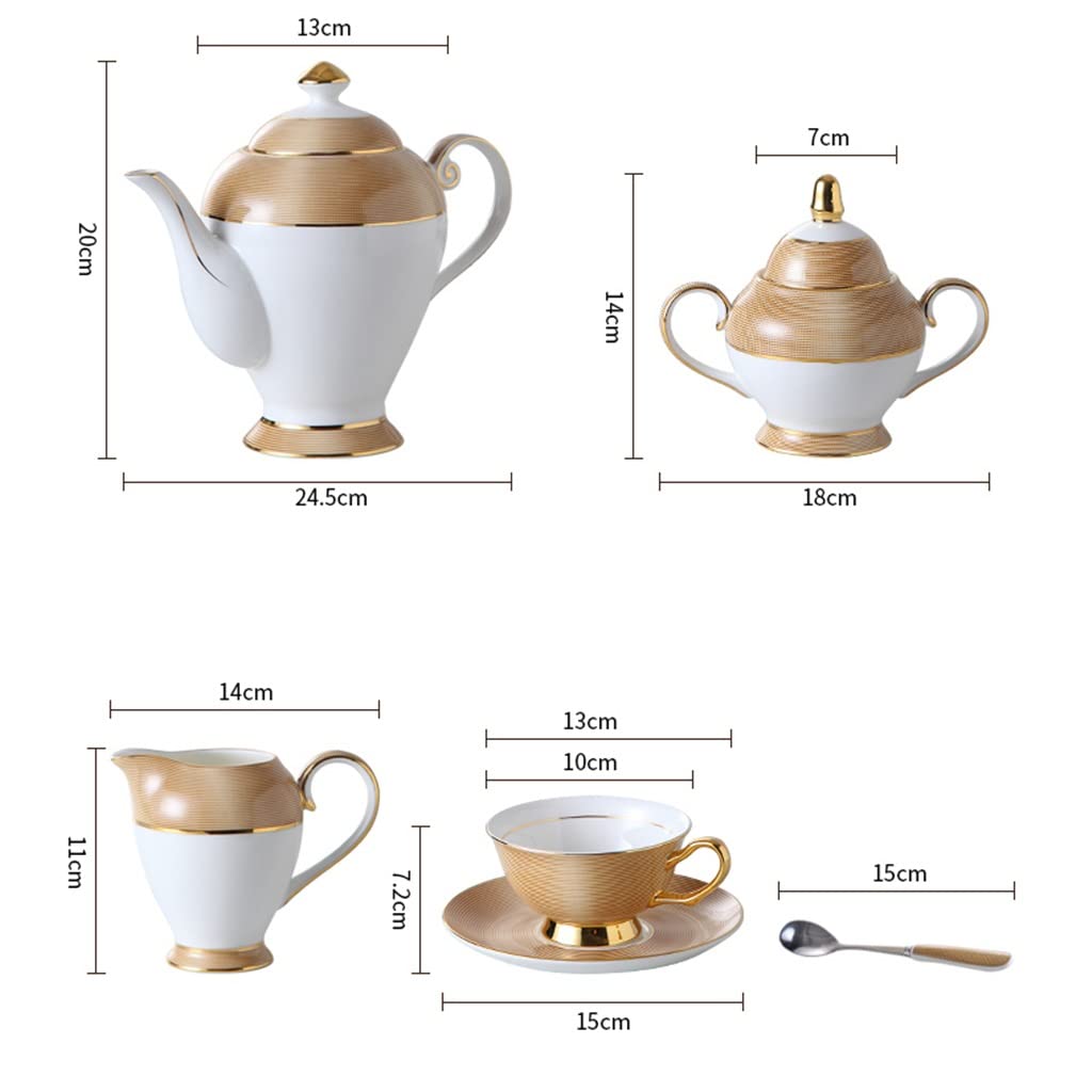 Zestaw do kawy z porcelany kostnej Phnom Penh Zestaw do herbaty z porcelany Kubek ceramiczny Cukierniczka Mlecznik Czajnik,