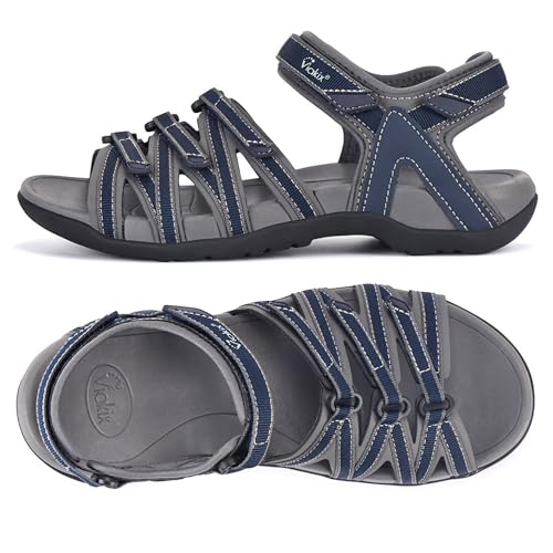 Image of Viakix Womens Sport Sandal - Comfortable Athletic Stylish Hiking Shoes, with Arch Support, Outdoors, Walking, Water, River, Trekking
