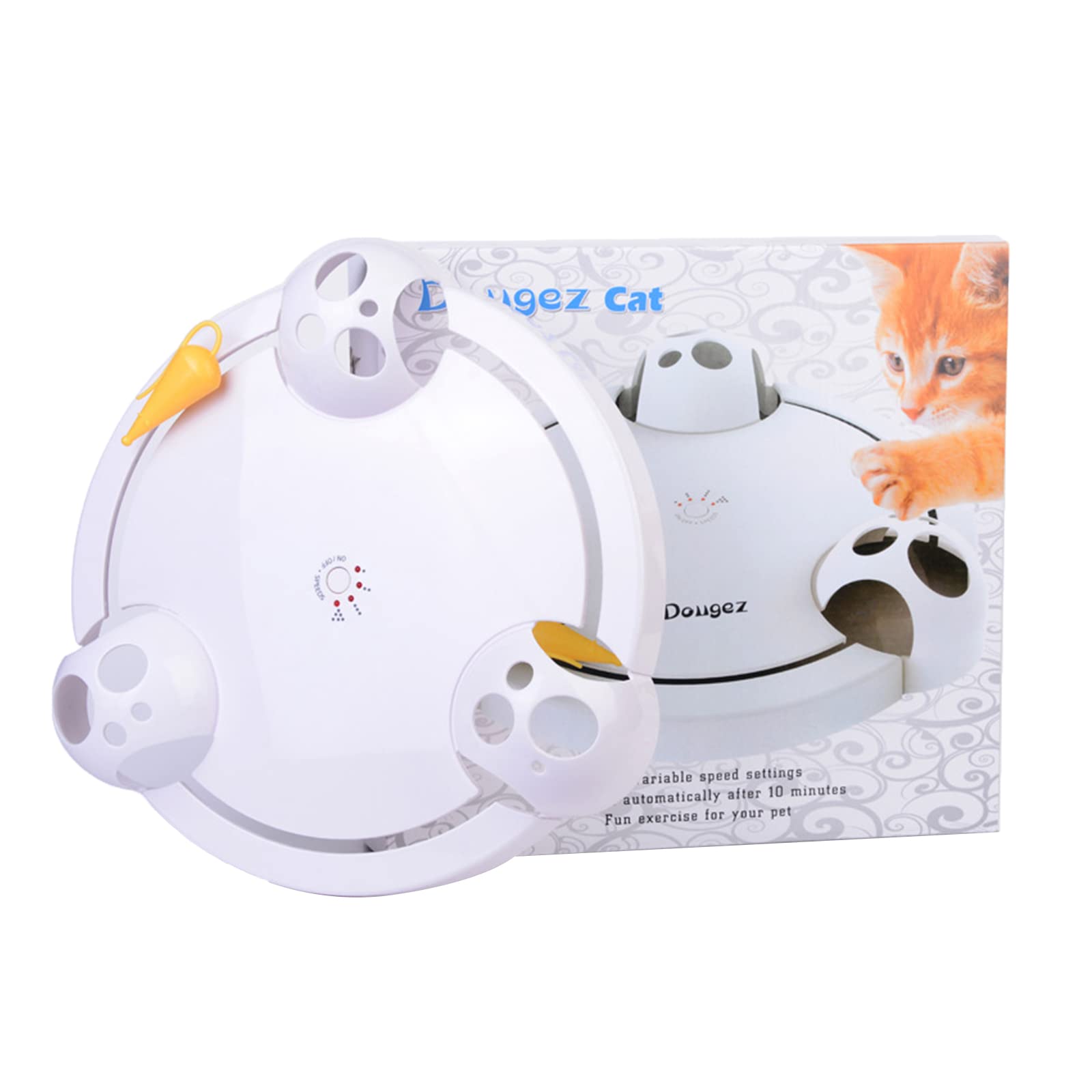Juguete electrónico para gatos divertido juguete automático de ejercicio batería gatito ratón juguete eléctrico teaser