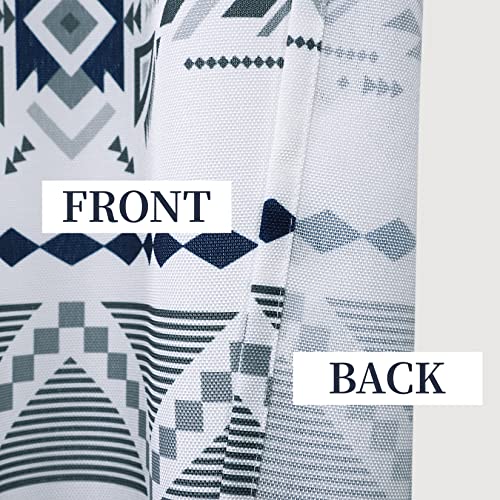 Caremee Cafe Tier Curtains For Window Decor 2 Panels 24 Inch Length Kitchen Curtains Geometric Pattern Rod Pocket Window Treatments, Black, 26 X 24 Inch #TOP2