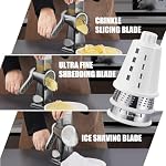 Rotary Cheese Grater, Hand Crank Shredder Slicer, Snow Cone Maker - Image 2