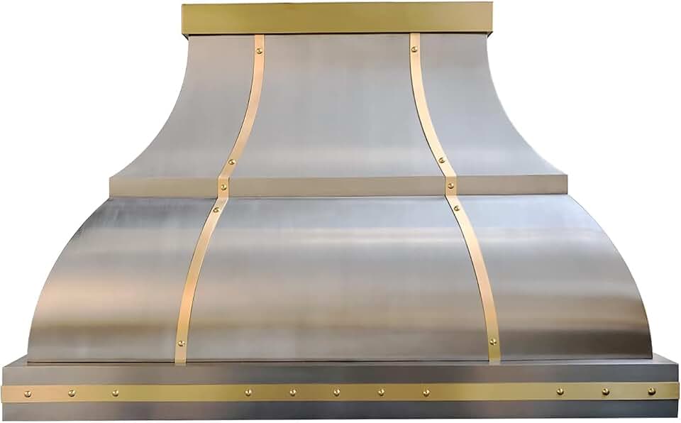 Custom Handmade Stainless Steel Range Hood 60'' W,48'' H,SH1-2TRM