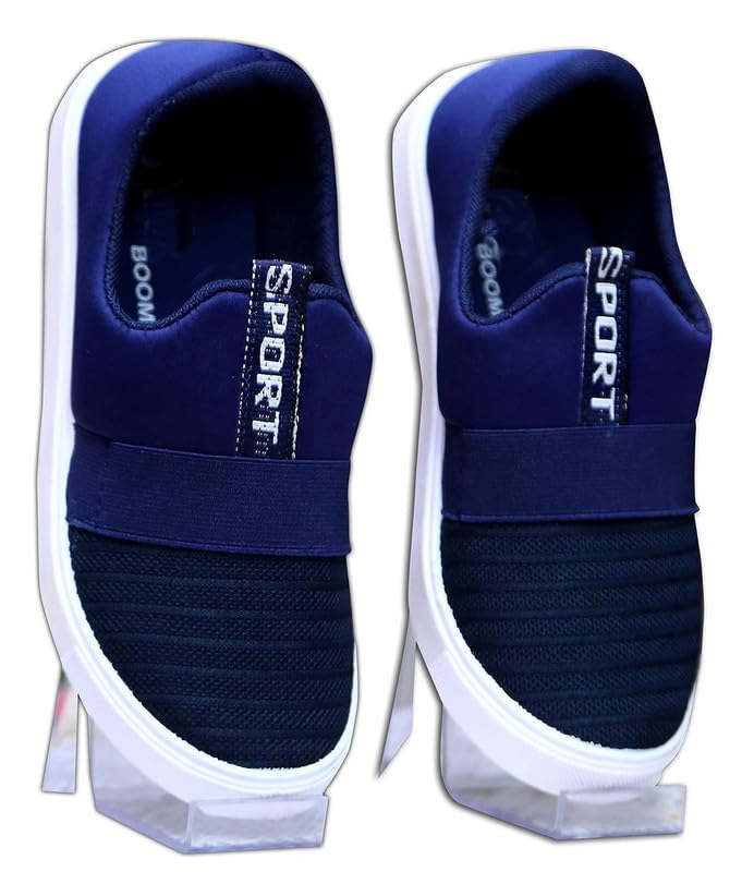 Running shoes for Active kids without-lace for 6-10 year boys and girls|| outdoor, Gaming, Sneakers, Slip-On, Lightweight Athletics Sneaker, toothless and comfortable shoes (Blue, 9)