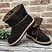 Ladies Fashion Solid Color Proof Boots Lace Up Comfortable Flat Short Boots Womens Rhinestone Winter Boots (Black, 9)