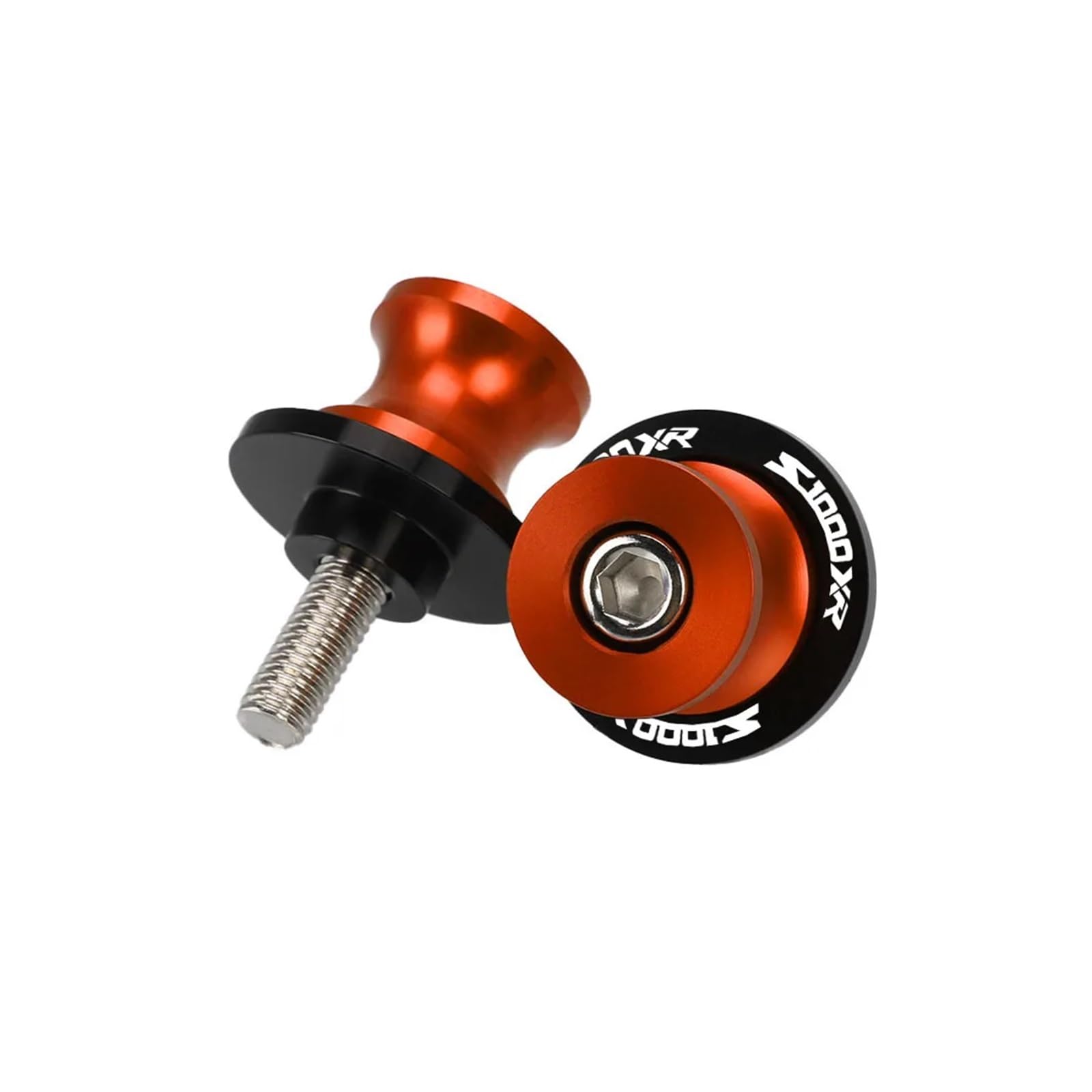 Fsjgbnhokvn 8Mm-Orange Motorcycle Paddock Stand Spool Sliders For S1000xr S1000xr 2019 2020 2021 2022 2023 8Mm Motorcycle Accessories M8 Swingarm Spools Slider Stand Screw(8Mm-Orange)