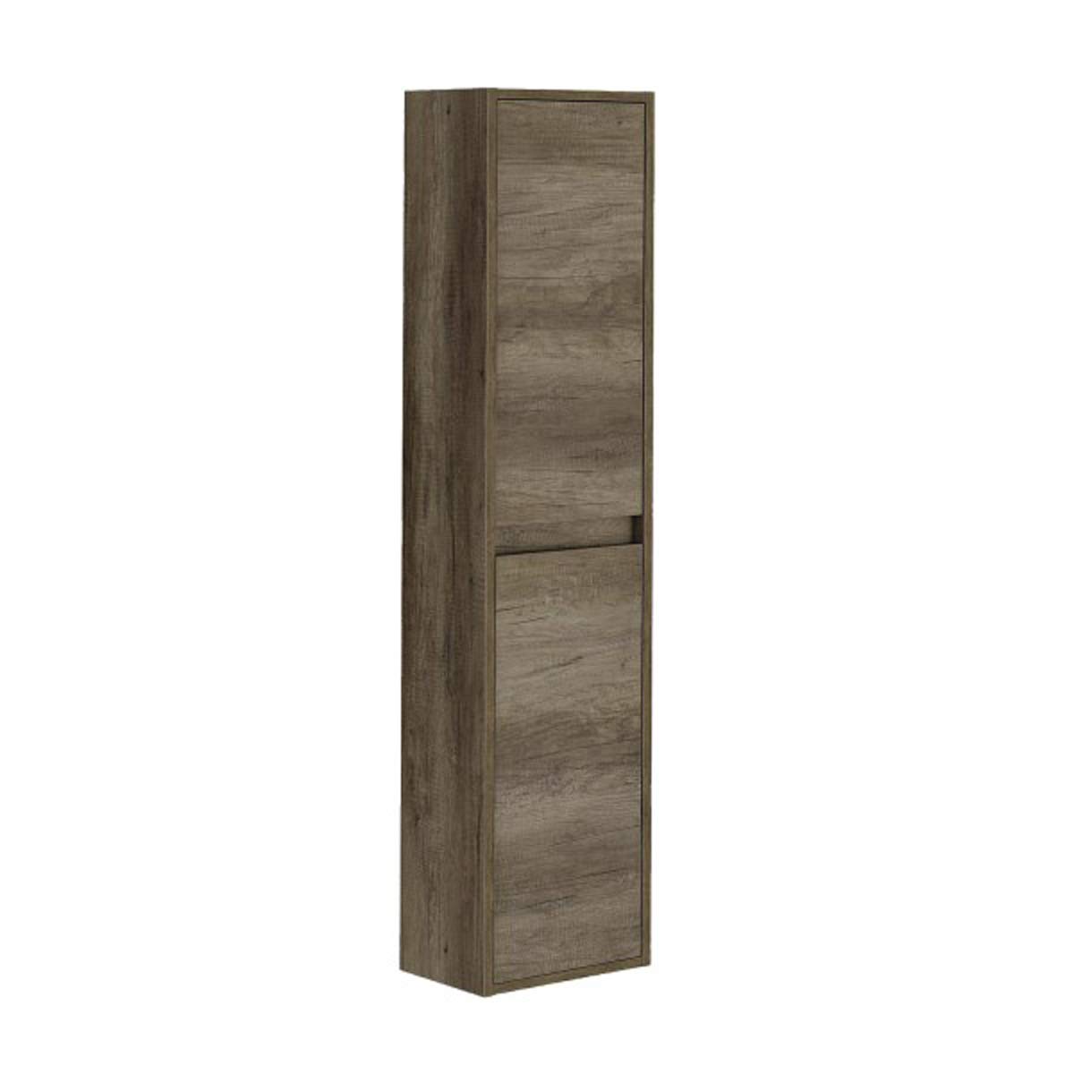 Columna de Baño o Aseo Suspendida con 2 Puertas Acabado en Color Nordik - Dim: 30 cm (Largo) x 140 cm (Alto) x 25,5 cm (Fondo)