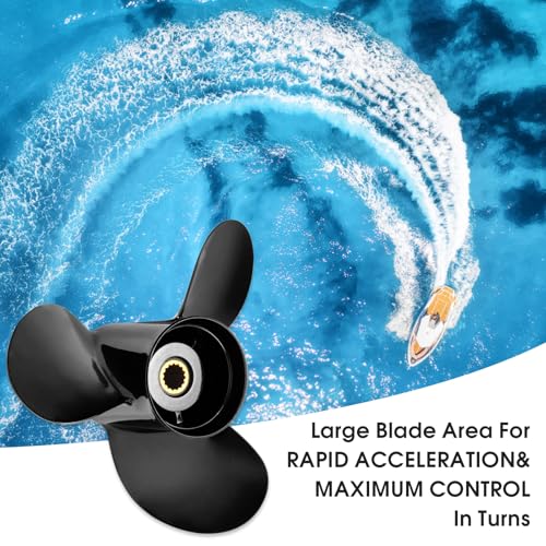 Image of 13 x 19 Aluminum Boat Propeller for Mercury Engines 40 50 60 70 75 80 90 100 115 125 140 150HP 48-77346A45 15Spline Tooth RH