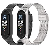 ☛【Ajuste flexible】la Xiaomi Mi Band 5/6 tiene hebilla de reloj plegable en ambos lados de la correa. Fácil de desmontar e instalar, se puede bloquear con precisión el reloj, y también fácil de poner y quitar. Según el tamaño de su muñeca, use fácilmente la herramienta incluida para ajustar la longitud de la correa para que sea más adecuada.