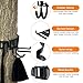 JoyPcsTable Treestand Strap Gear Hangers 4 in 1, Multi-Hook Hunting Tree Stand, Accessory Holder for Bow Hanger, 4 Metal Gear Hooks, Storage Bag Included, for Hunting, Camping, Hiking