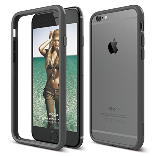 iPhone 6S Case, elago® [Bumper][Original-Dark Grey] - [Edge Protection][Minimalistic][Durable Hardshell] – for iPhone 6/6S