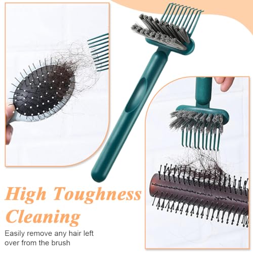 Image of HASTHIP 2-in-1 Hair Brush Cleaning Tool Hair Brush Cleaner Comb Hair Detangling Rake Brush Tangled Hair Remover Tool for Hair Dust Removing, Home and Salon Use