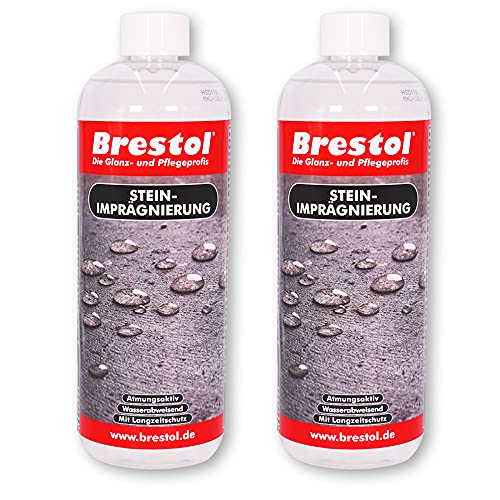 STEINIMPRÄGNIERUNG 2x 1000 ml - Steinversiegelung Fassadenschutz Steinimprägnierer Betonversiegelung Betonimprägnierung Ziegelimprägnierung Dachimprägnierung Kaminimprägnierung