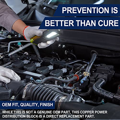 Fexon 2Pcs 0/2/4 Gauge In 4/8 Gauge Out 2 Way Amp Copper Power Distribution Block For Car Audio Splitter #TOP6