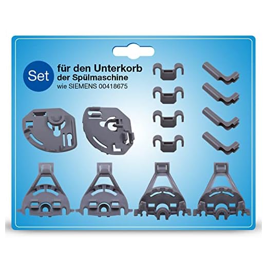 Lagerset ersättning för Siemens 00418675 418675 förvaringssats korg underkorg fastsättning reservdelar tillbehör för taggrad/diskkorg under/bestickkorg/diskmaskin/diskmaskin