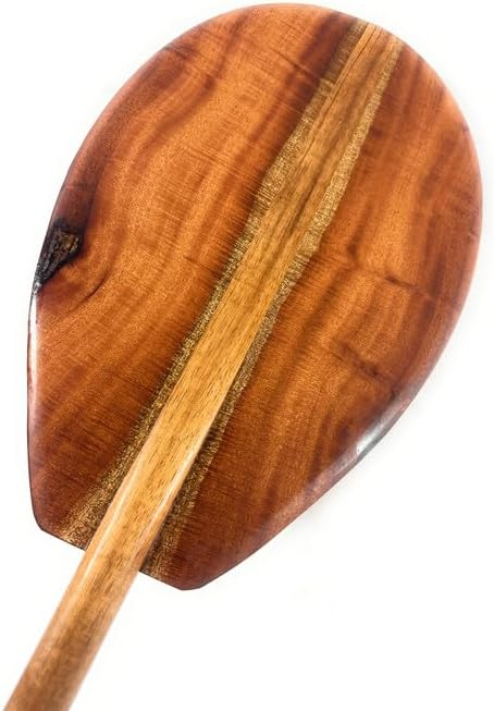 Tikimaster AAA Curly Koa Outrigger Paddle 60 inch Steersman - Made in Hawaii | #koa7283