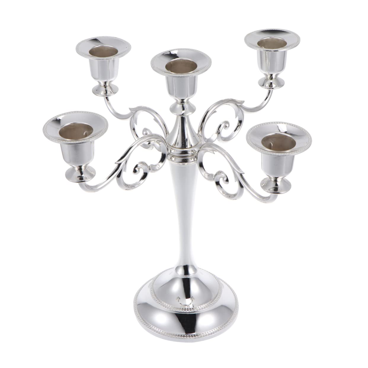 Cabilock Candlestick Accessories Candlestick Holder Gold Candelabra Candle Holder Cone Holder Stand Iron Candelabra Metal Tealight Holder Housewarming Art Candlestick Moonlight Leaves