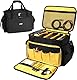 LEFOR·Z DJ Tasche,Kabel Organizer Tasche mit Abnehmbarem Gepolstertem Boden und Trennwänden,DJ Kabeltasche für DJ-Equipment,Musikinstrumente und Zubehör
