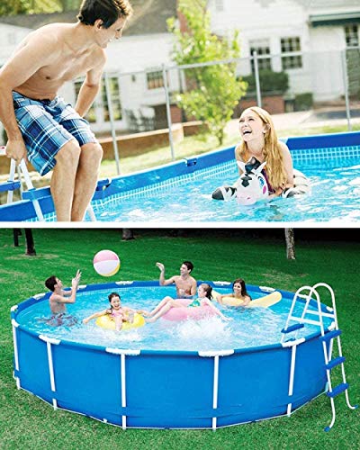 JWCN Rahmen Pool Family Swimmingpool mit Poolabdeckung Hinterhof Swimming Paddling Pool Privater Pool für Kinder und… – Bild 3