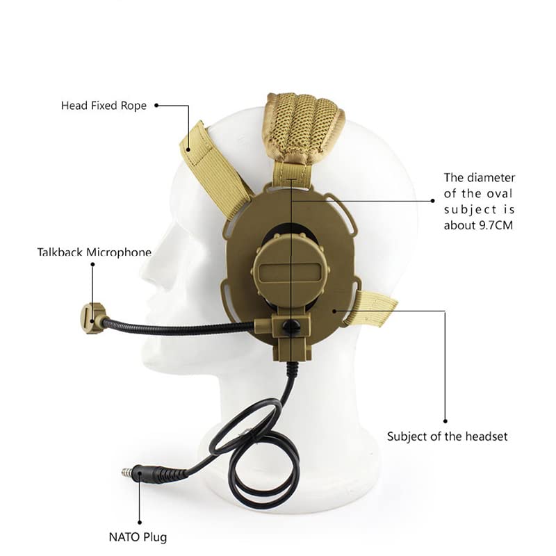 Outdoor Airsoft Shooting Combat III Z Tactical Headset - Grey