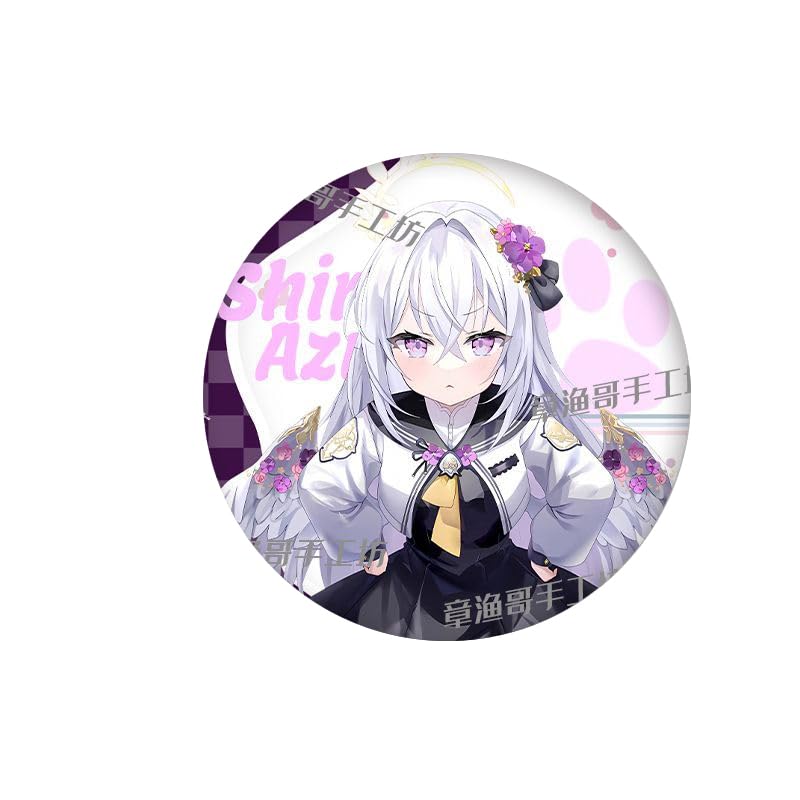 Amazon.co.jp: ブルーアーカイブ 白洲アズサ 缶バッジ ブローチ バッジ