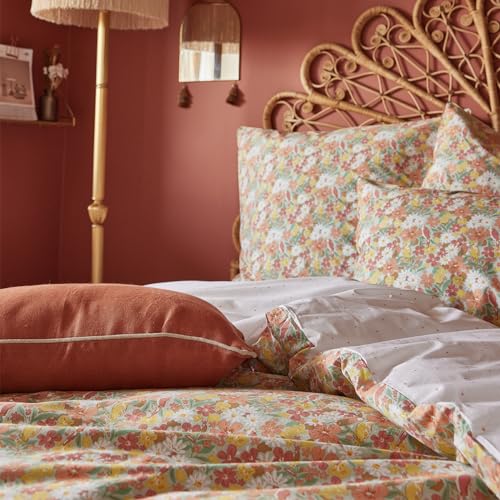 Funda nórdica estampada roja Love Birds para dormitorios matrimoniales acogedores 5