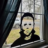 SXAOUIM Halloween Holiday Decals Michael Myers Horror Living Room Sticker Wall Stickers Decor-Great for Room,Livingroom,Walls,Kitchen，Bedroom and More, Halloween Sticker，Car Glass Sticker