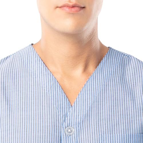 Image of Fruit of the Loom Men's Broadcloth Short Sleeve Top and Long Pants Pajama Set