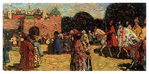 Peinture à l'huile célèbre Vassily Kandinsky abstrait tableau sur toile Russie antique