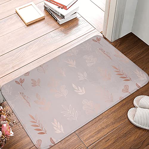 Vucemi Rose Gold Printed Doormat Outdoor Indoor Rugs Durable Door Mats Absorben Rubber Backing Non-Slip Welcome Mat - 16X24In #TOP4