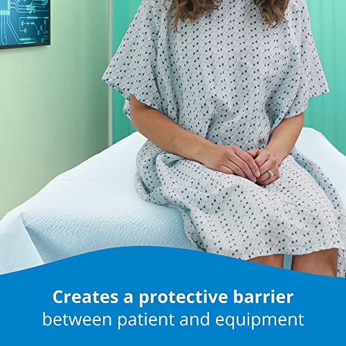 tidi 357 avalon single-use medical equipment drape blue 4034 w x 7234 l pack of 50  disposable stretcher sheet  embossed  1-ply tissue  poly back to help prevent leak-through  medical supplies